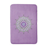 Mehndi Fantasy Silver Bath Mat Badematte (Vorderseite Vertikal)