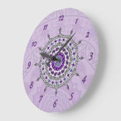 Mehndi Fantasy Silver Clock Große Wanduhr (Winkel)