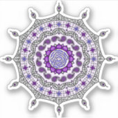 Mehndi Fantasy Silver Contour Sticker (Vorderseite)