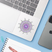 Mehndi Fantasy Silver Contour Sticker (Laptop mit iPhone)