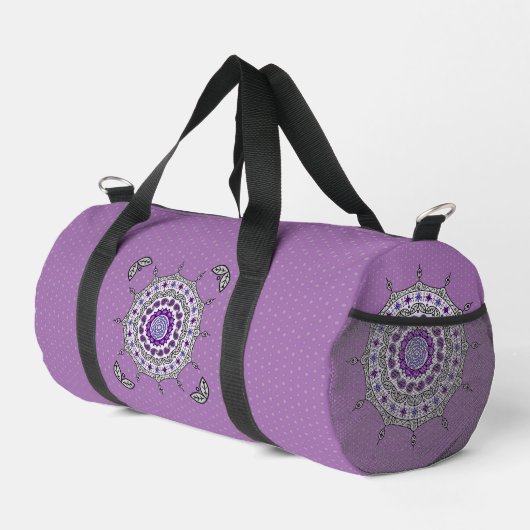Mehndi Fantasy Silver Duffle Bag (Rechte Ecke)
