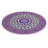 Mehndi Fantasy Silver Glass Cutting Board Schneidebrett (Ecke)
