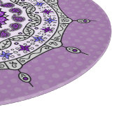 Mehndi Fantasy Silver Glass Cutting Board Schneidebrett (Ecke)