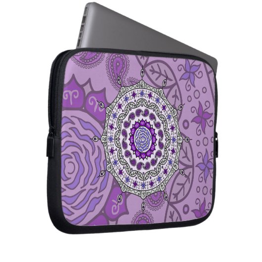 Mehndi Fantasy Silver Laptop Case (Vorne Rechts)
