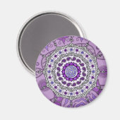 Mehndi Fantasy Silver Magnet (Vorderseite/Rückseite)