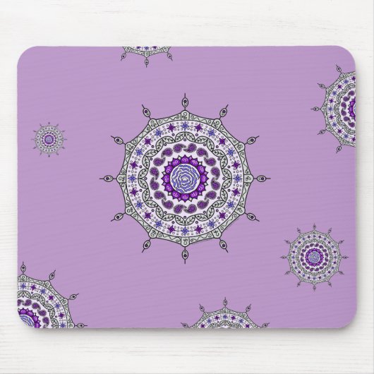 Mehndi Fantasy Silver Mousepad (Vorne)