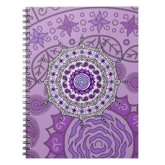 Mehndi Fantasy Silver Notebook Notizblock (Vorderseite)