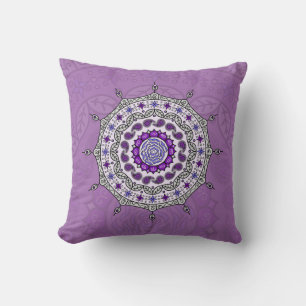 Mehndi Fantasy Silver Pillow Kissen