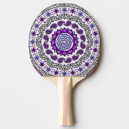 Mehndi Fantasy Silver Ping Pong Paddle Tischtennis Schläger (Vorderseite)