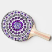 Mehndi Fantasy Silver Ping Pong Paddle Tischtennis Schläger (Seitenansicht)