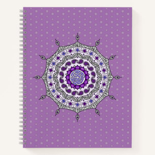 Mehndi Fantasy Silver Spiral Notebook Notizblock