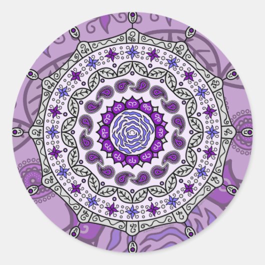 Mehndi Fantasy Silver Sticker (Vorderseite)