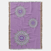 Mehndi Fantasy Silver Throw Blanket Decke (Vorderseite Vertikal)