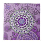 Mehndi Fantasy Silver Tile Fliese (Vorderseite)
