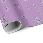 Mehndi Fantasy Silver Wrapping Paper Geschenkpapier (Rolleneckpunkt)