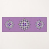 Mehndi Fantasy Silver Yoga Mat Yogamatte (Vorderseite (Horizontal))