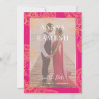 Mehndi Foto Wedding Save the Date