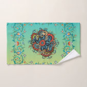 Mehndi Green Floral Art, unendlicher Splendor Badhandtuch Set (Handtuch)