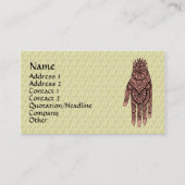 Mehndi Hand Tattoo Art Design Business Card Visitenkarte (Vorderseite)