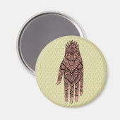 Mehndi Hand Tattoo Art Design Magnet (Vorderseite/Rückseite)