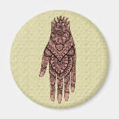 Mehndi Hand Tattoo Art Design Magnet (Vorne)