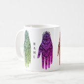 Mehndi Hand Tattoo Art Design Personalisiert Kaffeetasse (Vorderseite Links)