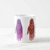 Mehndi Hand Tattoo Art Design Personalisiert Kaffeetasse (Mittel)