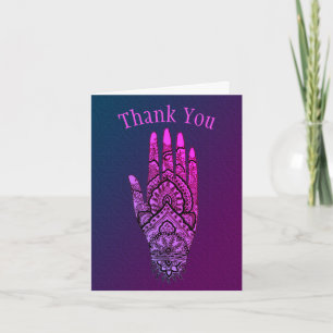 Mehndi-Hand-Tattoo-Design Dankeskarte
