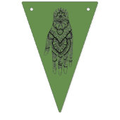Mehndi Handentwurfs-Flagge für Glamping Wimpelkette (Dritte Fahne)