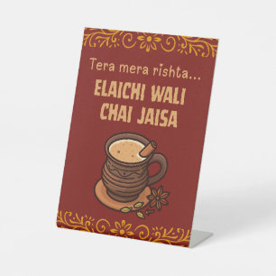 Mehndi Henna Indische Pakistansiche Hochzeit Chai Sockelschild