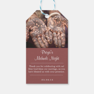 Mehndi (Henna) Nacht Danke, dass du Tags gegeben h Geschenkanhänger