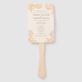 Mehndi Henna Wedding Programm Hand Fan Fächer