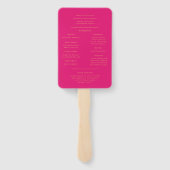 Mehndi Henna Wedding Programm Hand Fan Fächer (Rückseite)