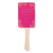 Mehndi Henna Wedding Programm Hand Fan