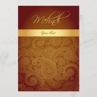 Mehndi/Hennastrauch-Einladungs-Karte Einladung