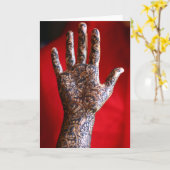 Mehndi Hennastrauchhand Karte (Gelbe Blume)