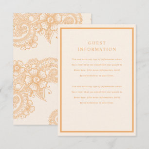 Mehndi-Hochzeitseinsatz Begleitkarte