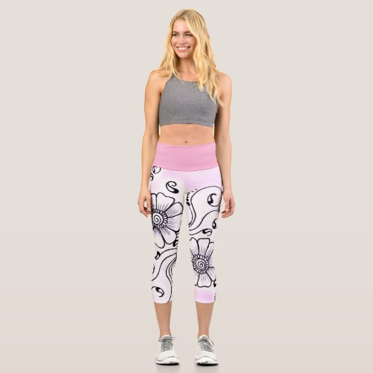 Mehndi-Hosen Capri Leggings (Vorderseite)
