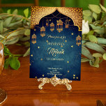 Mehndi indischen Arabian marokkanischen Design Ste<br><div class="desc">Mehndi / Sangeet indischen arabischen Stil Muster Design dunkelblaue aquamarine Farbe Einladung.</div>