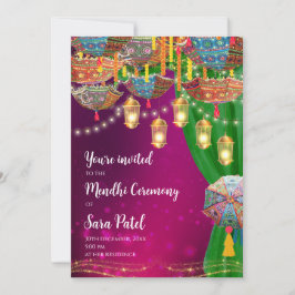 Mehndi Invites & Mehndi Night laden Henna Party ei Einladung