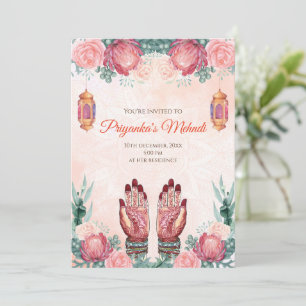 Mehndi lädt & Henna Party zum Mehndi Party ein Einladung