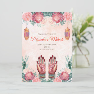 Mehndi lädt & Henna Party zum Mehndi Party ein Einladung