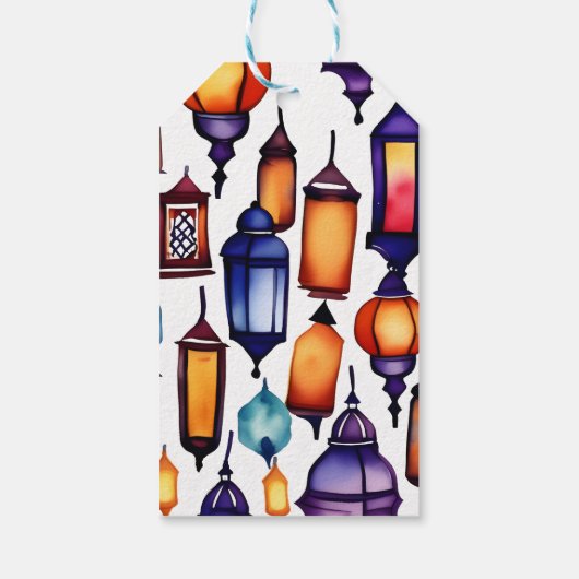 Mehndi Marokko arabischen Stil Arch danke Ihnen Geschenkanhänger (Rückseite)