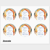 Mehndi Marokko arabischen Stil Arch danke Ihnen Runder Aufkleber (Blatt)