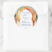 Mehndi Marokko arabischen Stil Arch danke Ihnen Runder Aufkleber (Tasche)