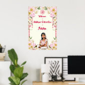Mehndi Matikoor Haldi Indischer Begrüßungszeichen Poster (Heimbüro)