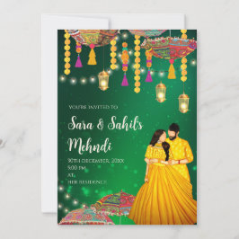 Mehndi Night laden Henna Party & Mehndi Einladunge Einladung