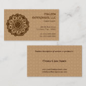 Mehndi Ornamental-Visitenkarten Visitenkarte (Vorne/Hinten)