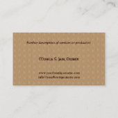 Mehndi Ornamental-Visitenkarten Visitenkarte (Rückseite)