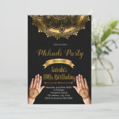 Mehndi Party Einladung (Stehend Vorderseite)